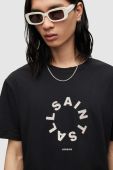 Бавовняна футболка AllSaints Valence колір чорний з принтом