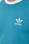 Бавовняна футболка adidas Originals колір бірюзовий з аплікацією