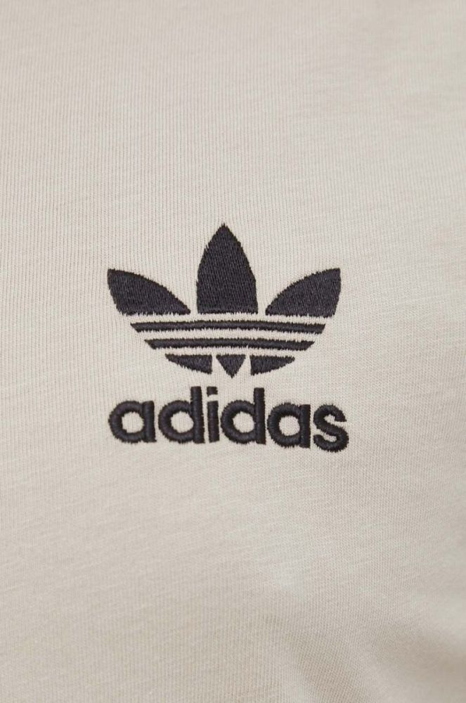 Бавовняна футболка adidas Originals колір бежевий з аплікацією (3363595) фото 5