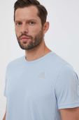 Бігова футболка adidas Performance Own The Run з принтом колір блакитний