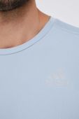 Бігова футболка adidas Performance Own The Run з принтом колір блакитний