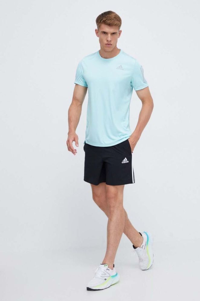Бігова футболка adidas Performance Own the Run колір бірюзовий з принтом фото 2