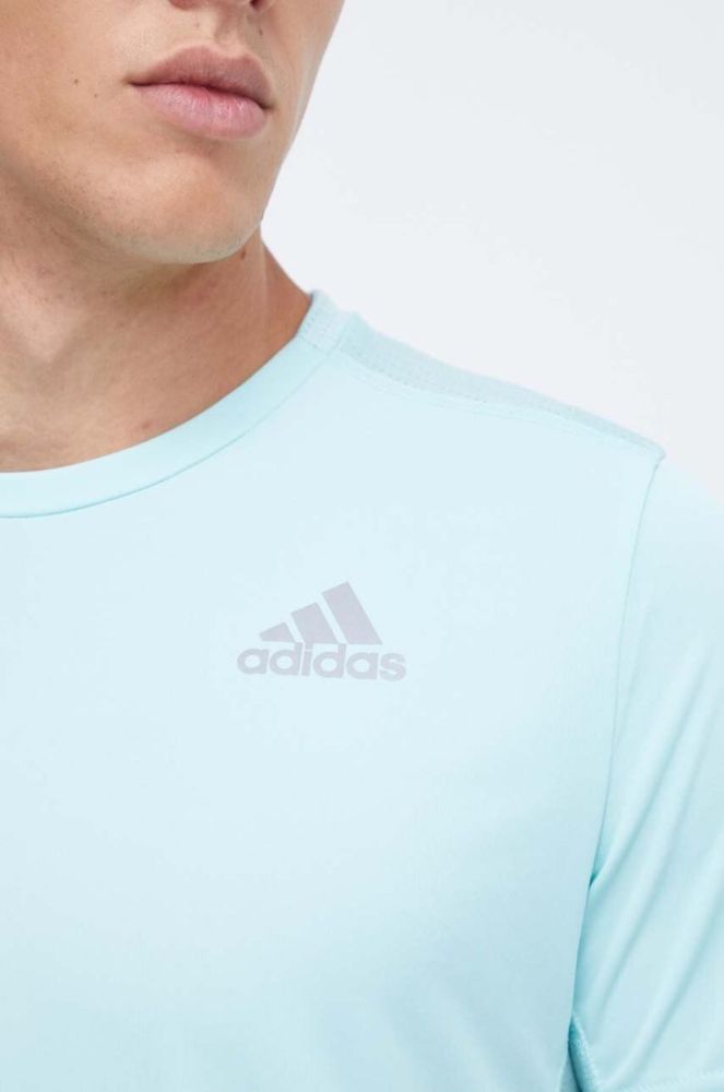 Бігова футболка adidas Performance Own the Run колір бірюзовий з принтом фото 5
