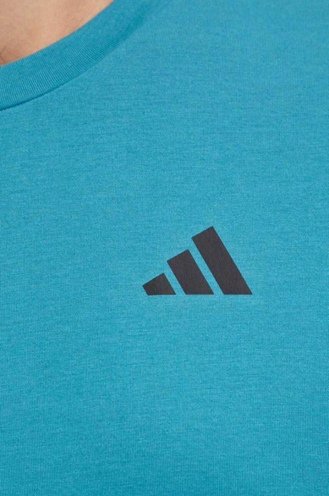 Тренувальна футболка adidas Performance Train Essentials колір зелений однотонна фото 5