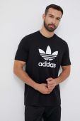 Бавовняна футболка adidas Originals колір чорний з принтом (3336144)