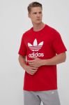 Бавовняна футболка adidas Originals колір червоний з принтом