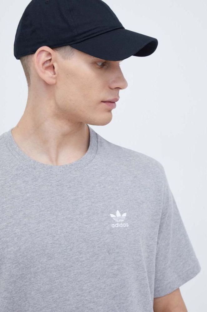 Бавовняна футболка adidas Originals колір сірий з аплікацією (3501831) фото 4