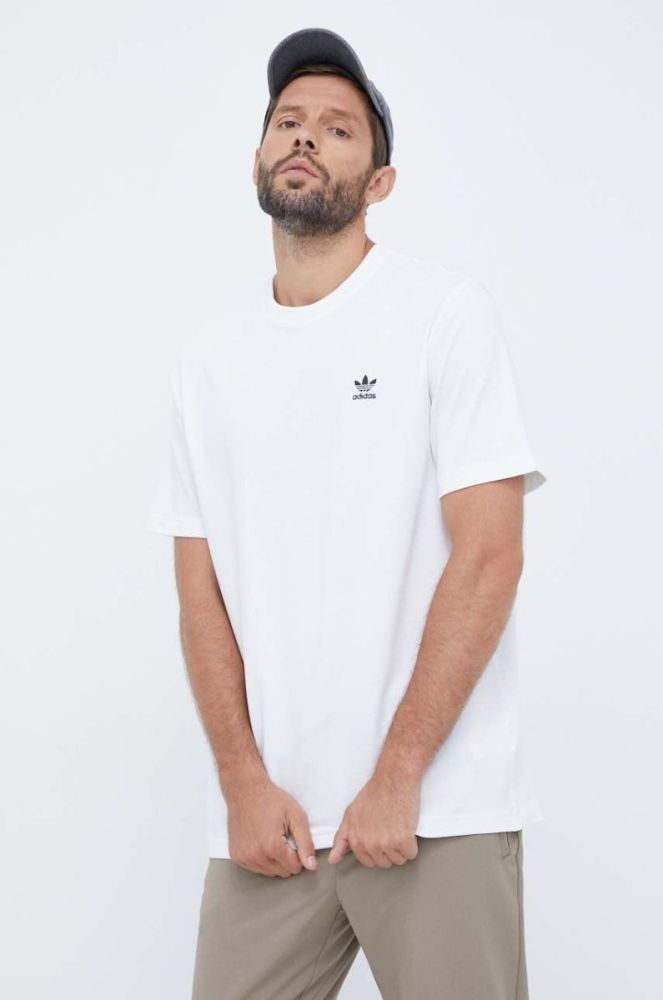 Бавовняна футболка adidas Originals колір білий з принтом (3439748) фото 3