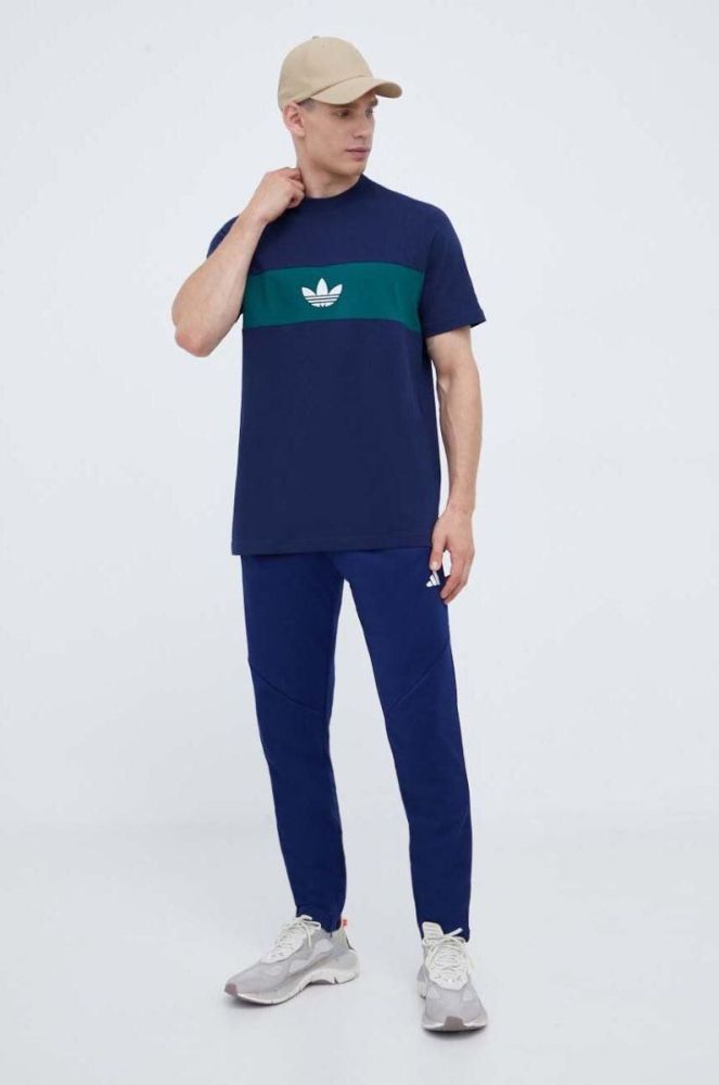 Бавовняна футболка adidas Originals колір синій з аплікацією фото 2