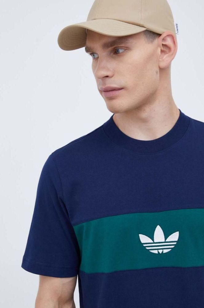 Бавовняна футболка adidas Originals колір синій з аплікацією фото 4