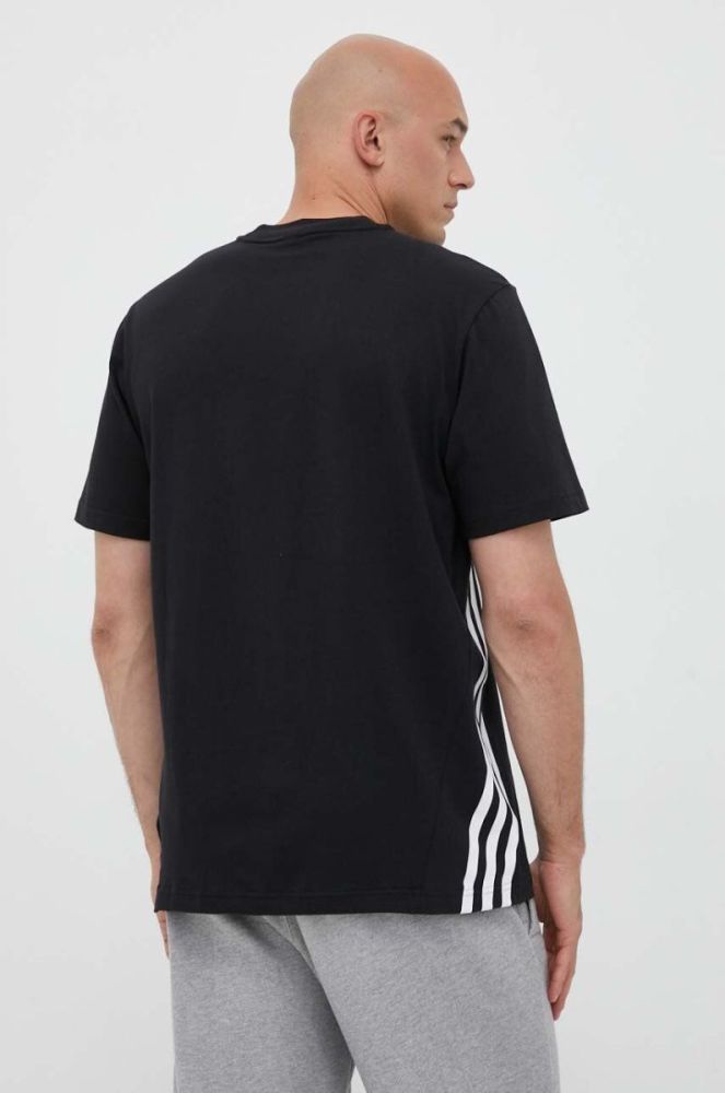 Бавовняна футболка adidas колір чорний з принтом (3363604) фото 3