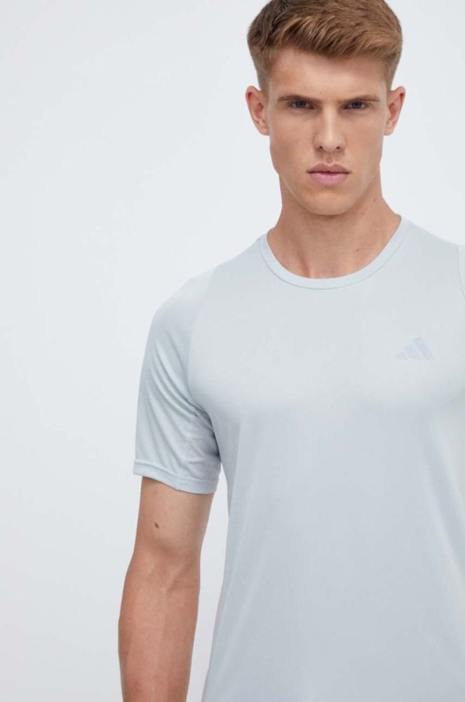 Бігова футболка adidas Performance Run Icons колір зелений з принтом фото 4
