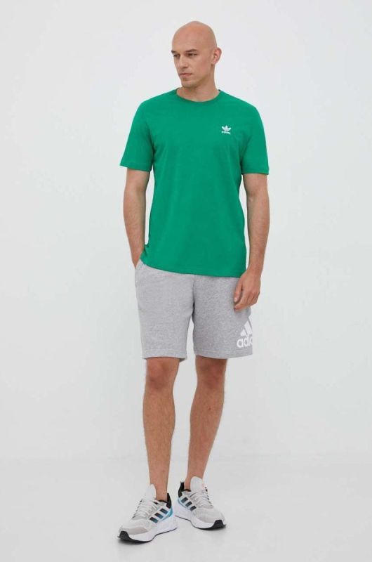 Бавовняна футболка adidas Originals колір зелений з аплікацією (3363622) фото 2