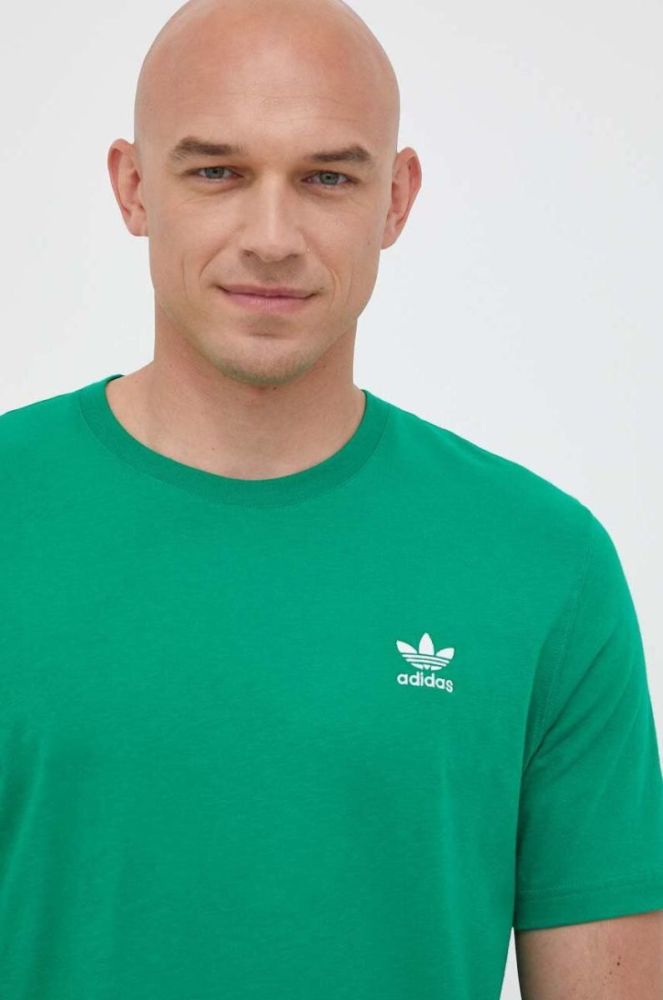 Бавовняна футболка adidas Originals колір зелений з аплікацією (3363622) фото 4