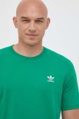 Бавовняна футболка adidas Originals колір зелений з аплікацією (3363622)