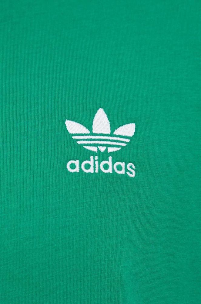 Бавовняна футболка adidas Originals колір зелений з аплікацією (3363622) фото 5