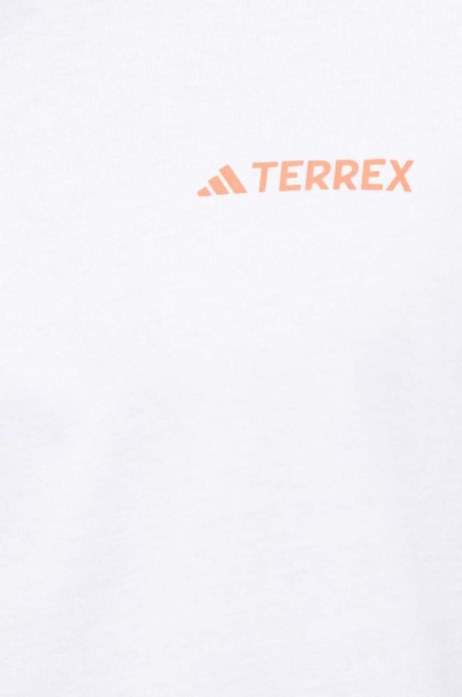 Футболка adidas TERREX Graphic Altitude чоловіча колір білий з принтом фото 5