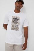 Бавовняна футболка adidas Originals колір білий з принтом (3386509)