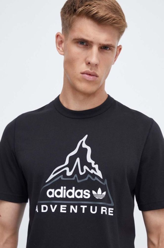Бавовняна футболка adidas Originals ADV VOLCANO колір чорний з принтом фото 3