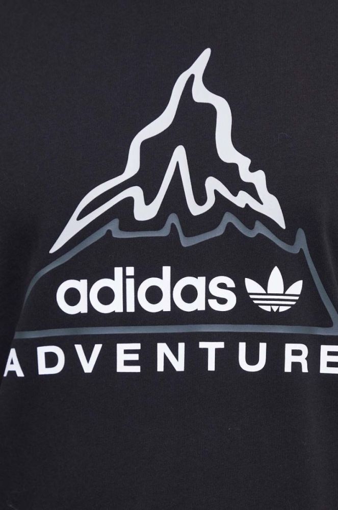 Бавовняна футболка adidas Originals ADV VOLCANO колір чорний з принтом фото 4