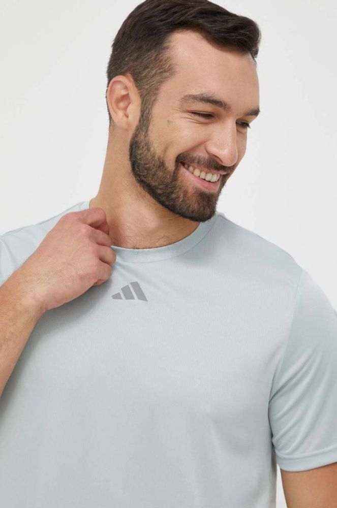 Тренувальна футболка adidas Performance HIIT SLG колір зелений з принтом фото 4