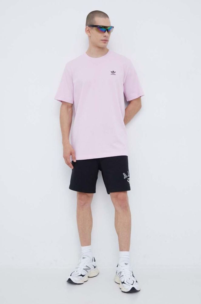 Бавовняна футболка adidas Originals колір рожевий з аплікацією фото 3