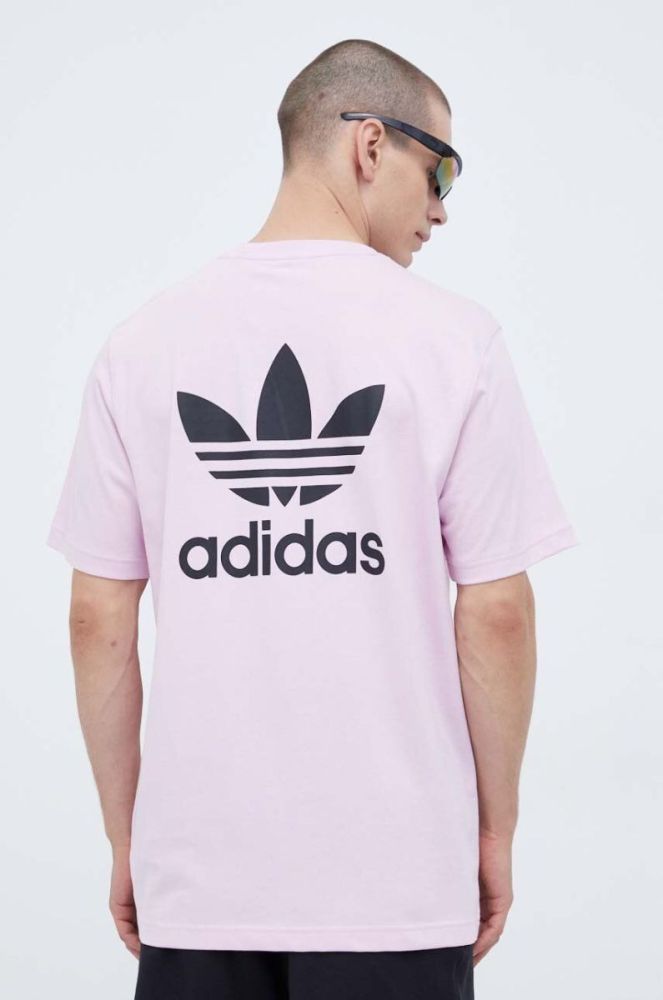 Бавовняна футболка adidas Originals колір рожевий з аплікацією фото 4