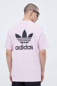 Бавовняна футболка adidas Originals колір рожевий з аплікацією