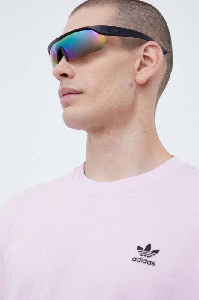 Бавовняна футболка adidas Originals колір рожевий з аплікацією фото 5