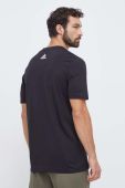 Бавовняна футболка adidas чоловічий колір чорний з принтом (3630667)
