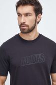 Бавовняна футболка adidas чоловічий колір чорний з принтом (3630667)