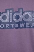 Бавовняна футболка adidas чоловічий колір фіолетовий з принтом