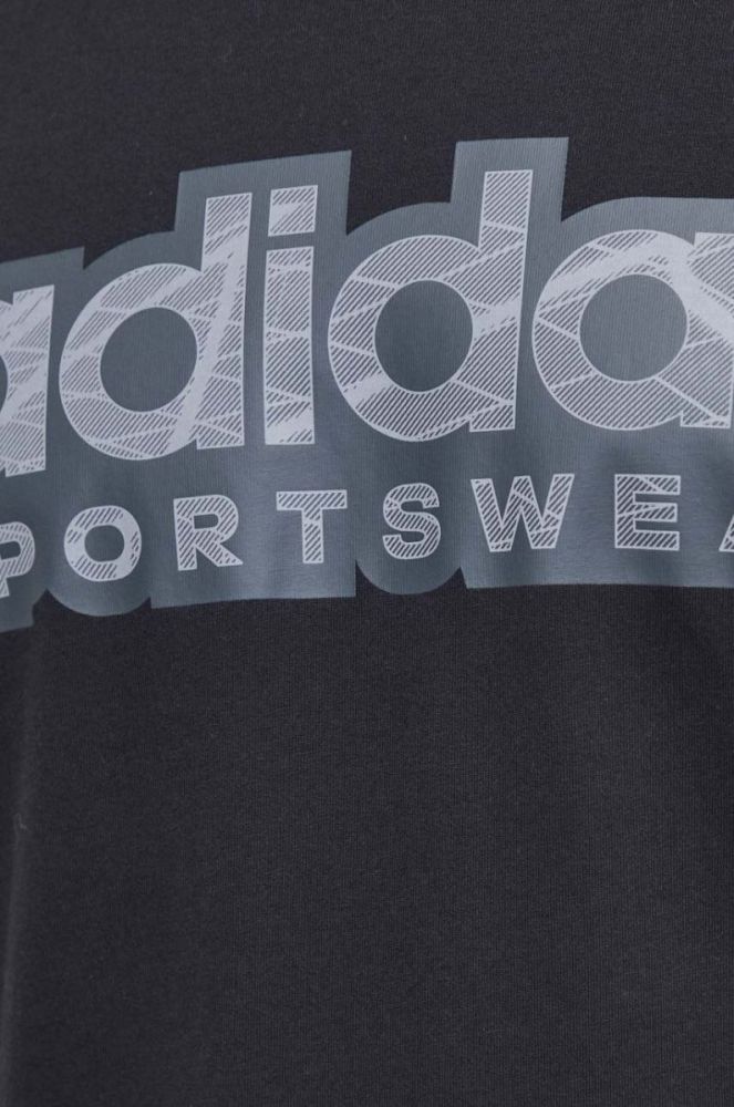 Бавовняна футболка adidas чоловічий колір чорний з принтом (3626484) фото 5