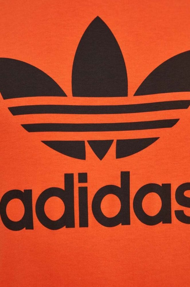 Бавовняна футболка adidas Originals чоловічий колір помаранчевий з принтом фото 5