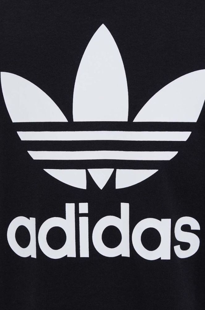 Бавовняна футболка adidas Originals колір чорний з принтом (3360872) фото 5
