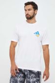 Тренувальна футболка adidas Performance колір білий з принтом (3534875)