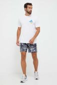 Тренувальна футболка adidas Performance колір білий з принтом (3534875)