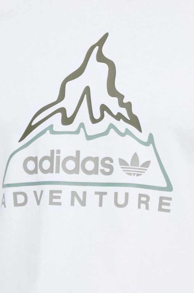 Бавовняна футболка adidas Originals чоловічий колір бежевий з принтом фото 5
