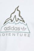 Бавовняна футболка adidas Originals чоловічий колір бежевий з принтом