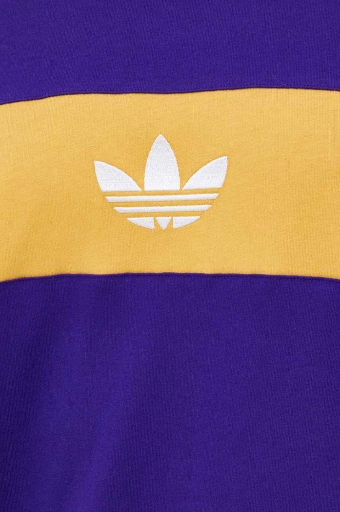 Бавовняна футболка adidas Originals колір фіолетовий візерунок (3524862) фото 5