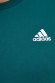 Бавовняна футболка adidas колір зелений однотонний (3339305)