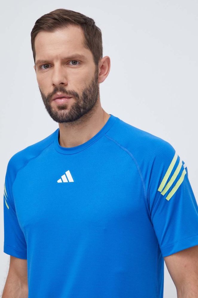Тренувальна футболка adidas Performance Train Icons з принтом колір блакитний