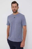 Футболка adidas чоловічий меланж колір блакитний
