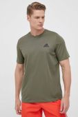 Тренувальна футболка adidas Performance Designed For Move колір зелений однотонна