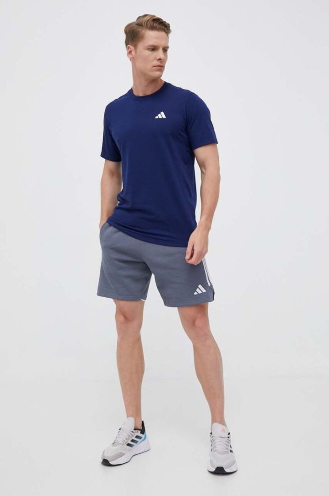 Тренувальна футболка adidas Performance Train Essentials Feelready колір синій однотонна фото 2