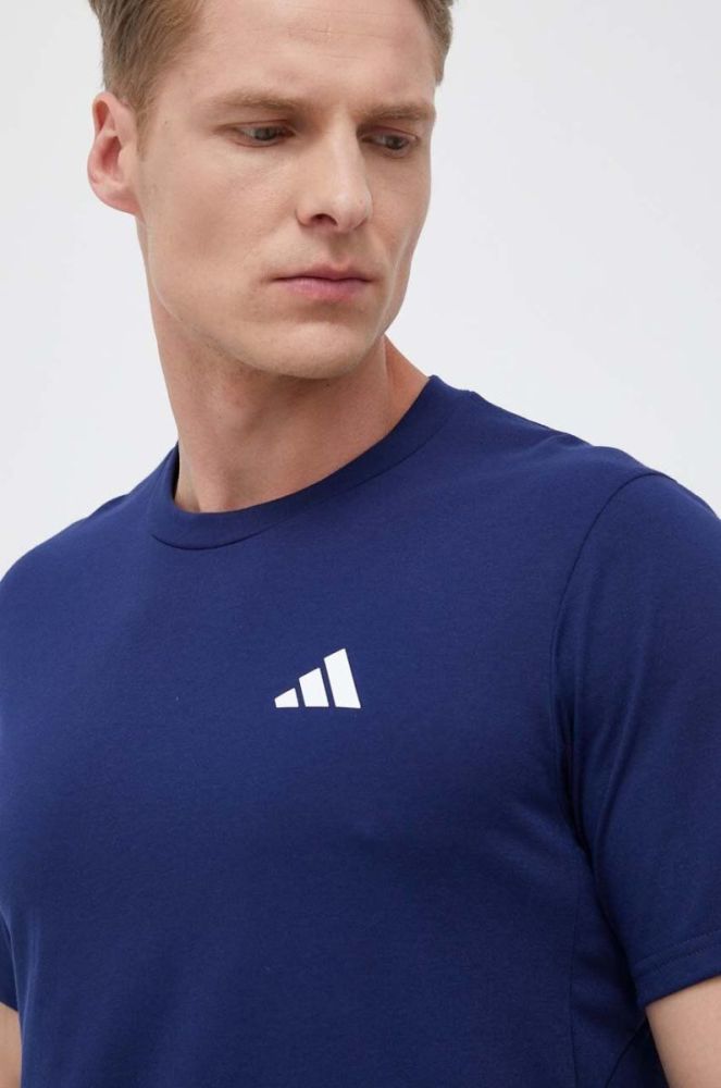 Тренувальна футболка adidas Performance Train Essentials Feelready колір синій однотонна фото 4