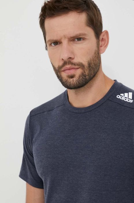 Тренувальна футболка adidas Performance Designed for Training колір синій меланж