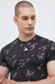 Тренувальна футболка adidas Performance Techfit колір чорний візерунок