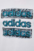 Бавовняна футболка adidas колір білий з принтом (3354666)