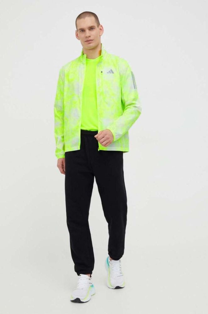 Бігова футболка adidas Performance Ultimate колір зелений однотонна фото 2